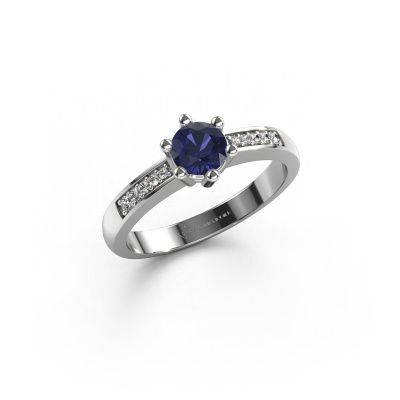 Engagement ring Luna 2 585 white gold sapphire 5 mm