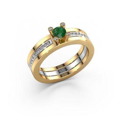 Engagement ring Alisha 585 gold emerald 4 mm