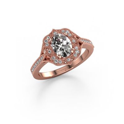 Engagement ring Loni 585 rose gold lab grown diamond 0.983 crt