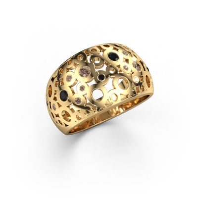 Ring Jaylinn 585 gold brown diamond 0.27 crt