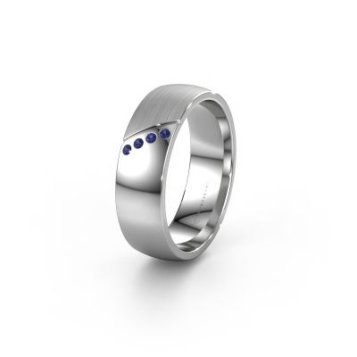 Wedding ring WH1201L26SAPM 950 platinum sapphire ±0.24x0.07 in