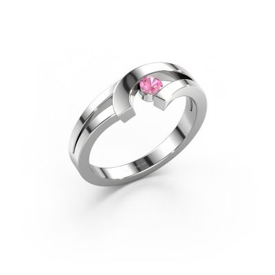 Ring Yentl 585 white gold pink sapphire 3 mm