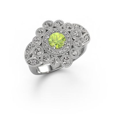 Ring Elia 585 Weißgold Peridot 5 mm