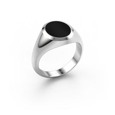 Signet ring Herman 2 950 platinum onyx 12x10 mm