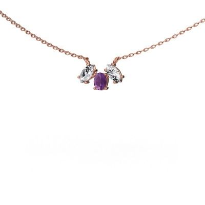 Necklace Rachal 585 rose gold amethyst 4x3 mm
