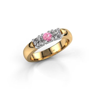 Ring Rianne 3 585 Gold Pink Saphir 3.4 mm