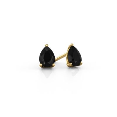 Clous d'oreilles Sam PER 585 or jaune diamant noir 1.00 crt