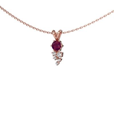 Pendant Royce 585 rose gold rhodolite 4 mm
