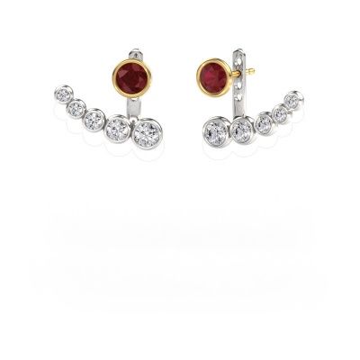 Ohrringe Wendy 585 Weißgold Rubin 5 mm