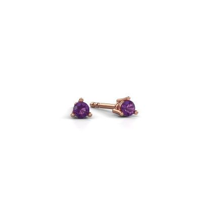 Ohrsteckers Somer 585 Roségold Amethyst 4.7 mm