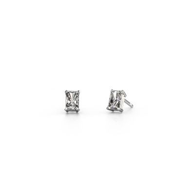 Clous d'oreilles Sam RAD 585 or blanc diamant synthétique 1.30 crt