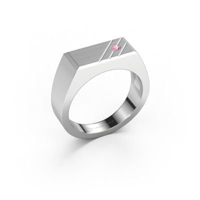 Men's ring Dree 5 950 platinum pink sapphire 2.4 mm