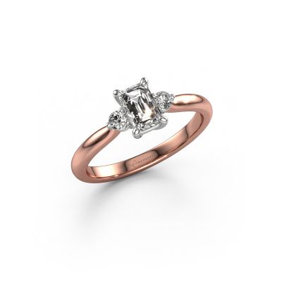 Engagement ring Lieselot EME 585 rose gold lab grown diamond 0.810 crt