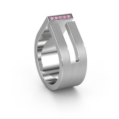 Bague de mariage WH2090L19C 950 platine saphir rose ±10x2.2 mm