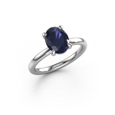 Engagement ring Simone OVL 1 950 platinum sapphire 9x7 mm