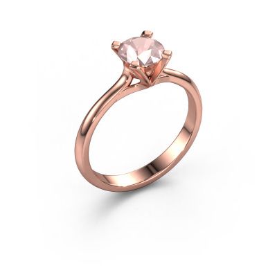 Engagement ring Isa 1 585 rose gold morganite champagne 5.7 mm