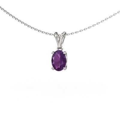Pendant Sam OVL 950 platinum amethyst 8x6 mm
