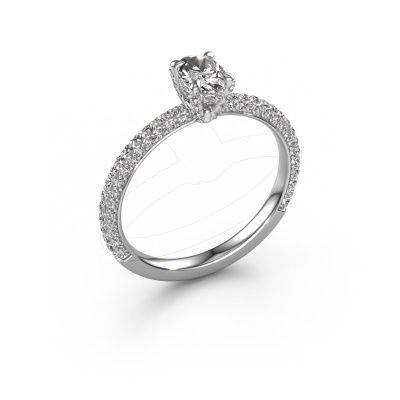 Engagement ring Saskia 2 ovl 950 platinum diamond 0.968 crt