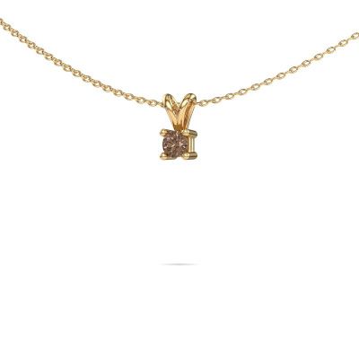 Necklace Eline 585 gold brown diamond 0.50 crt