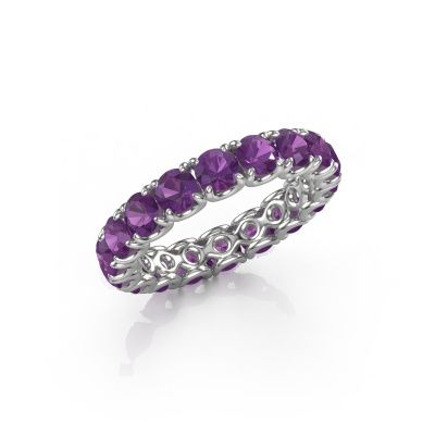 Stackable ring Estee 3.7 585 white gold amethyst 3.7 mm
