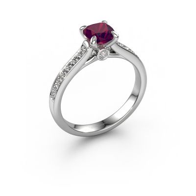 Engagement ring Valorie cus 2 585 white gold rhodolite 5.5 mm