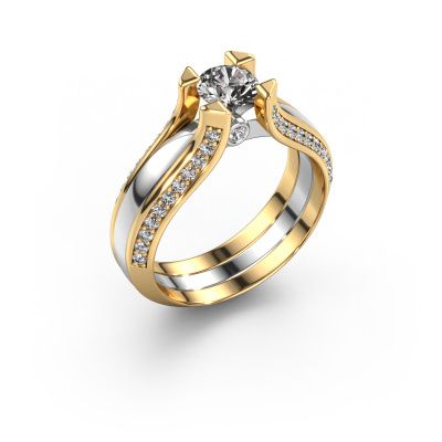 Verlovingsring Nadine 585 witgoud diamant 0.86 crt