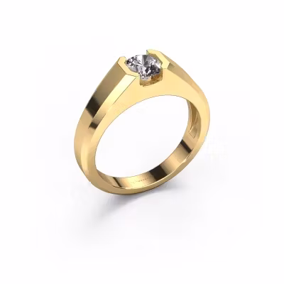 Men's ring Indigo 585 gold lab-grown diamond 0.80 crt