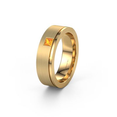 Wedding ring WH0550L16CMP 585 gold citrin ±0.24x0.09in
