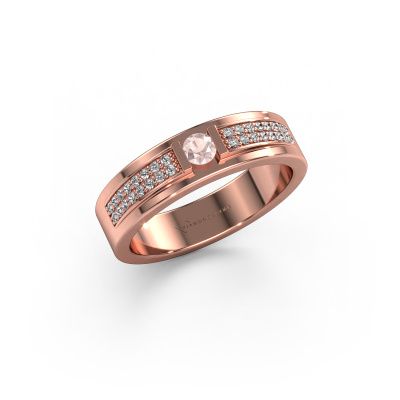 Bague Mable 585 or rose champagne morganite 3 mm