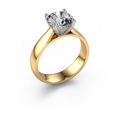 Engagement ring Sam 585 gold lab grown diamond 2.00 crt