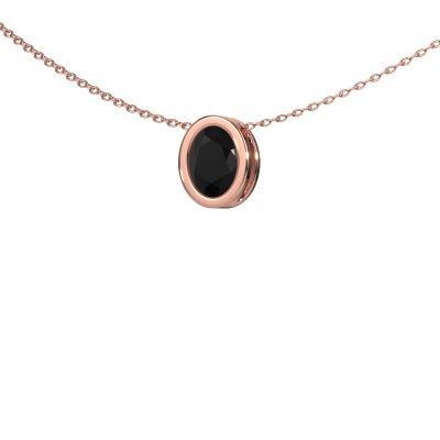 Pendant Lavon OVL 585 rose gold black diamond 1.10 crt