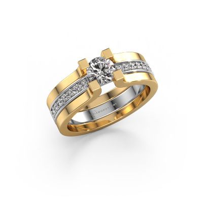 Verlobungsring Myrthe 585 Weißgold Diamant 0.668 crt