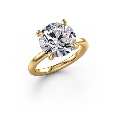 Engagement ring Crystal RND 3 585 gold lab grown diamond 5.00 crt