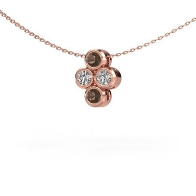 Pendant Judi 585 rose gold smokey quartz 3.4 mm