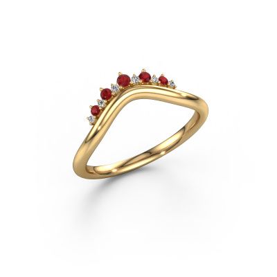 Stackable ring Lyla A 585 gold ruby 1.8 mm