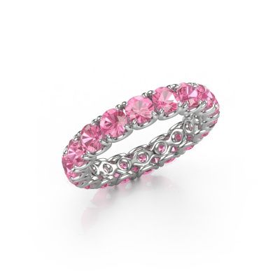 Bague superposable Estee 3.7 585 or blanc saphir rose 3.7 mm