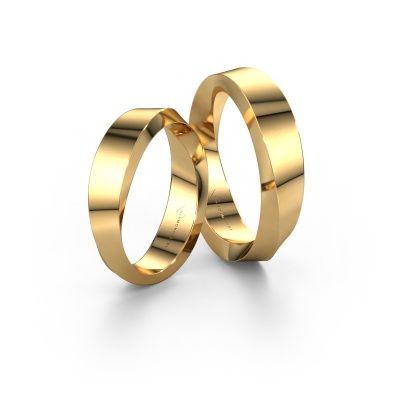 Wedding rings set WH2232LM15E ±0.20x0.1in 14 Carat gold