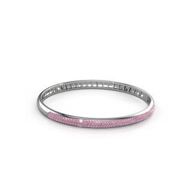 Bracelet Emely 5mm 585 or blanc saphir rose 1.1 mm