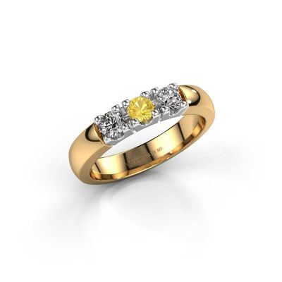 Ring Rianne 3 585 goud gele saffier 3.4 mm