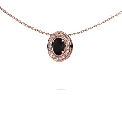 Necklace Madelon 585 rose gold black diamond 0.78 crt
