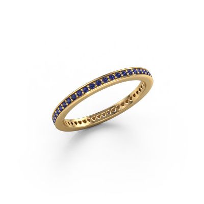Stackable ring Elvire 1 585 gold sapphire 1.1 mm