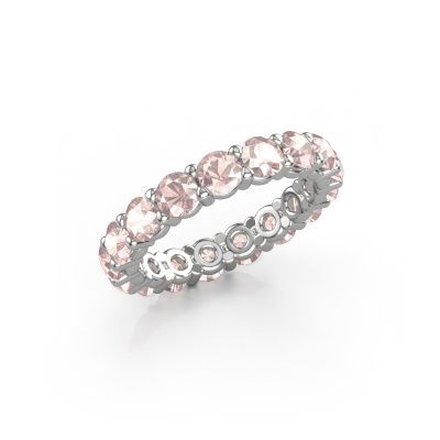 Stackable ring Heddy rnd 3.7 585 white gold morganite champagne 3.7 mm
