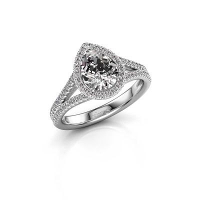 Engagement ring Verla pear 2 950 platinum diamond 0.78 crt