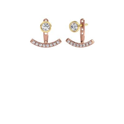 Earrings Rosetta 585 rose gold diamond 1.24 crt