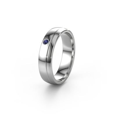 Wedding ring WH0301L25AP 585 white gold sapphire ±0.20x0.07 in