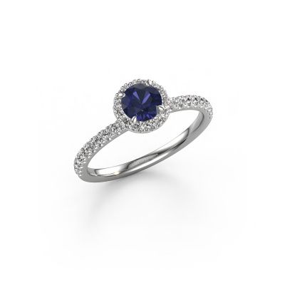 Engagement ring Miranda rnd 950 platinum sapphire 6.5 mm