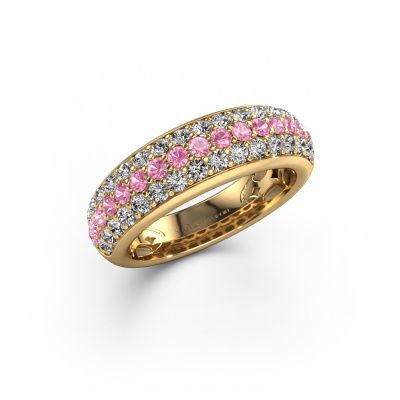 Ring Emely 8 585 gold pink sapphire 1.9 mm