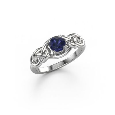 Ring Zoe 585 white gold sapphire 5 mm