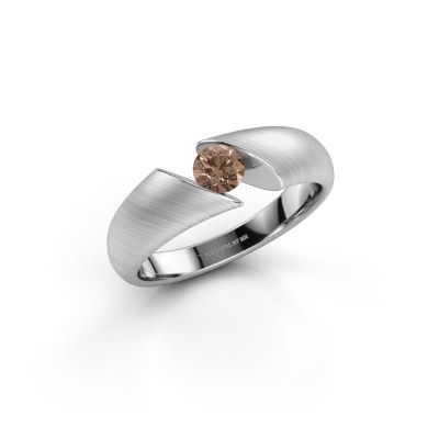Ring Hojalien 1 585 witgoud bruine diamant 0.30 crt
