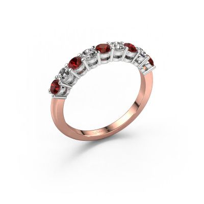 Ring Michelle 9 585 rose gold garnet 2.7 mm